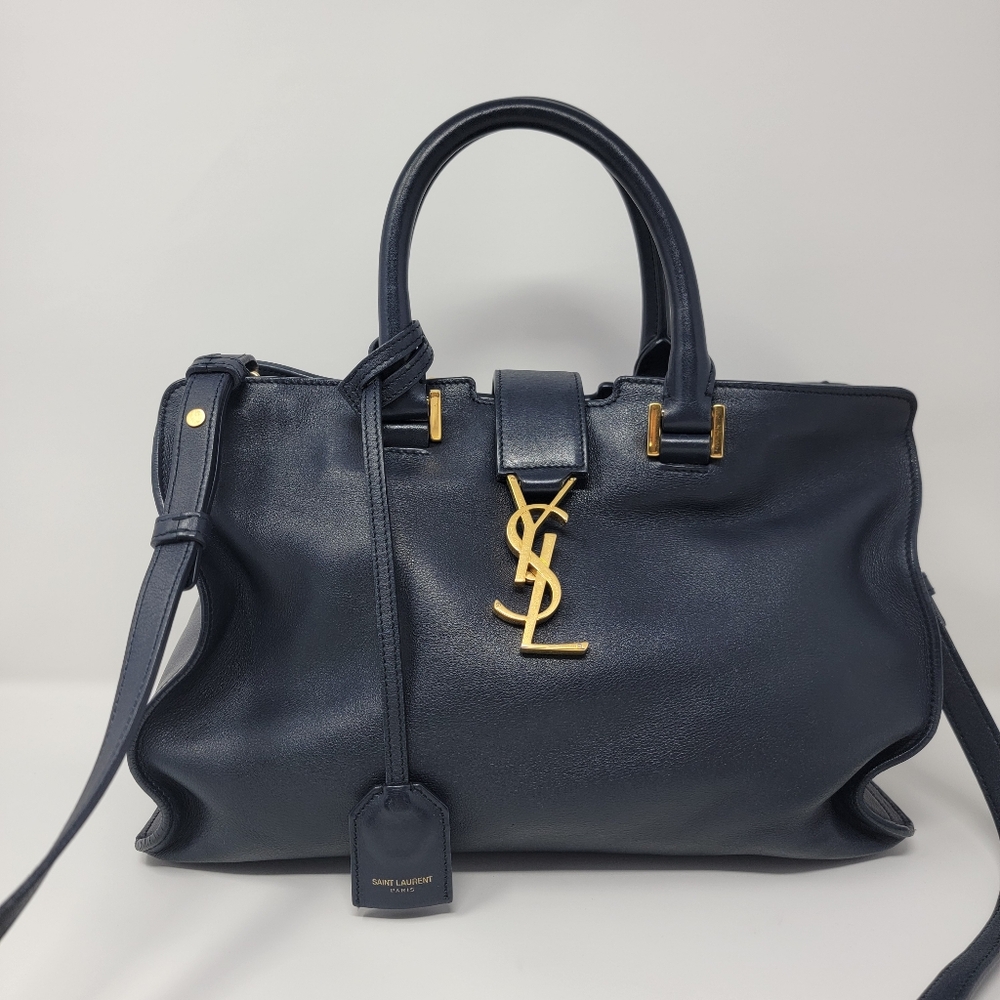 SAINT LAURENT YSL Cabas Leather Crossbody Bag - Picture 4 of 16